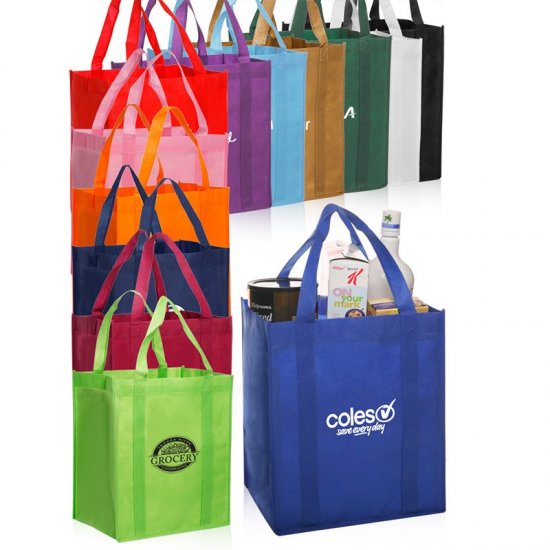 Custom reusable non woven fabric grocery shopping bag