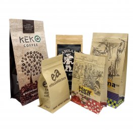 Custom kraft coffee bags