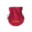 Custom U shape velvet suede drawstring bags