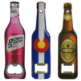 Custom logo epoxy metal bottle opener