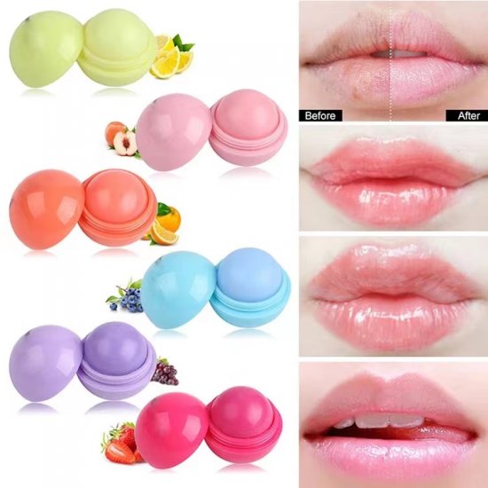 Custom logo ball shape lip balm