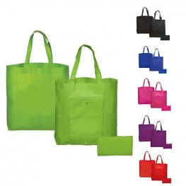 Custom foldable tote bags with button