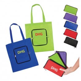 Custom foldable tote bags with zipper