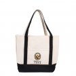 Custom Cotton Classic Tote Boat Bag with Exterior Pocket