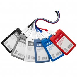 Custom ID name silicone card holder with lanyard