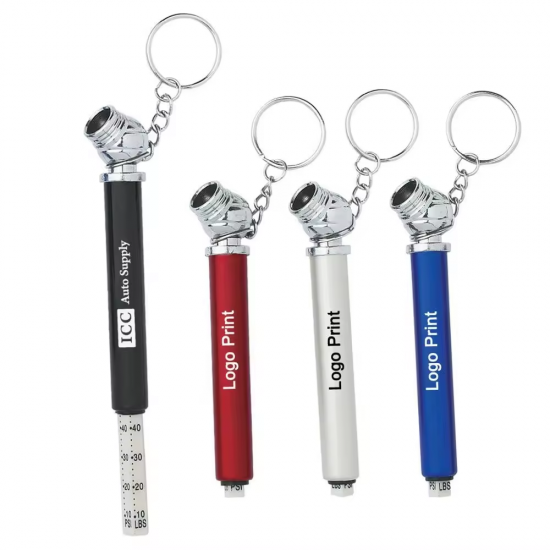 Custom logo mini aluminum auto tire pressure gauge pen