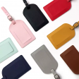 Custom logo PU leather luggage tags