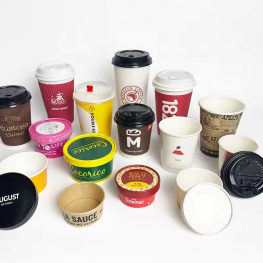 Custom logo disposable paper cups