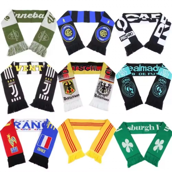 Custom promotional pattern football fans event celebrating scarf