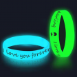 Custom glowing in the dark silicone wristband