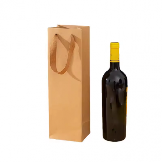 Custom logo kraft paper paper wine bags