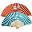 Custom promotional wooden bamboo foldable hand fans