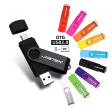 Custom logo 2 In 1 Swivel OTG USB Flash Drive