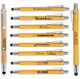 Custom logo bamboo pen with stylus touch screen