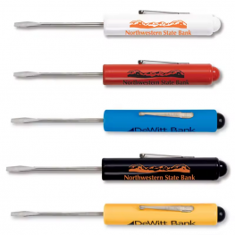 Custom logo Mini reversible screwdrivers w/ magnet