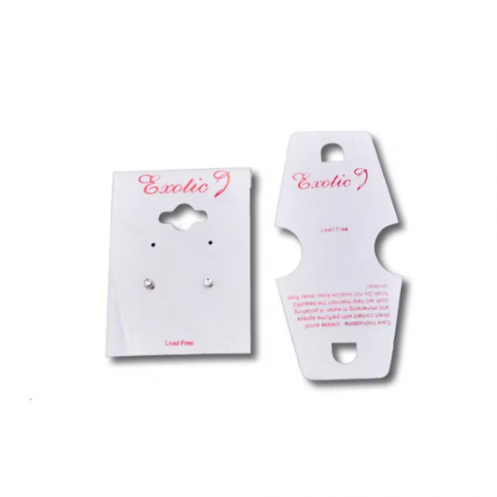 Custom fold paper jewelry hang tags