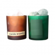 Custom frosted glass candle vessel jars