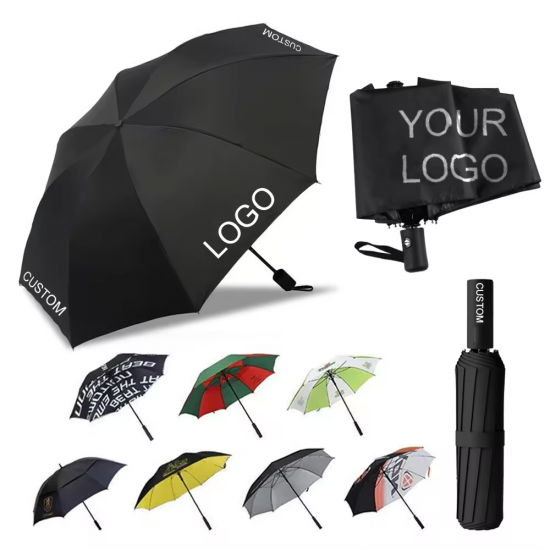 Custom promotional foldable windproof sunshade umbrella