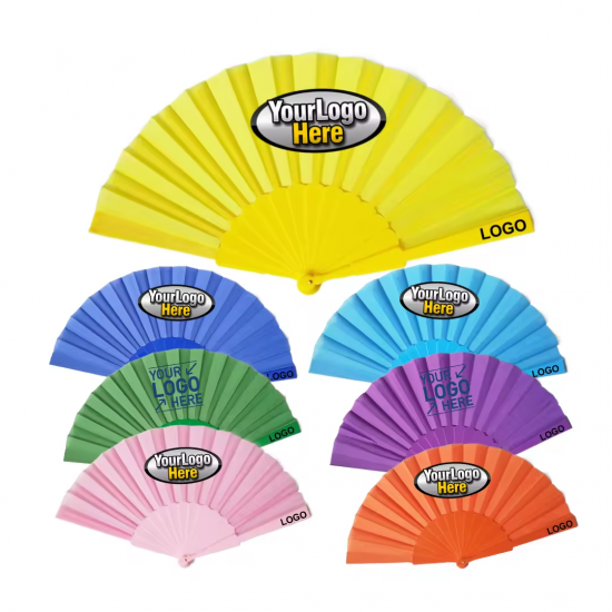 Custom promotional plastic foldable hand fans