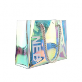 Custom holographic PVC plastic tote bags