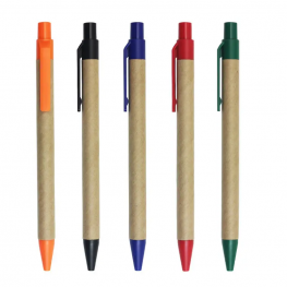 Custom clickable renewable paper ballpoint pen