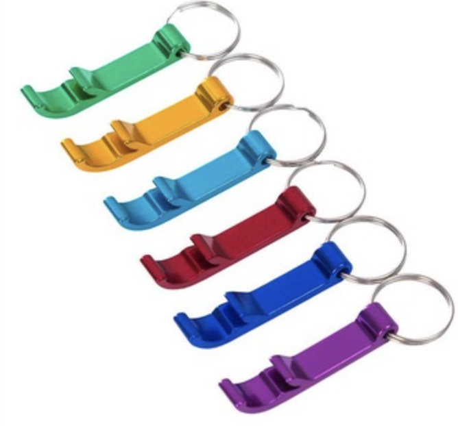 Custom logo bottle opener keychains